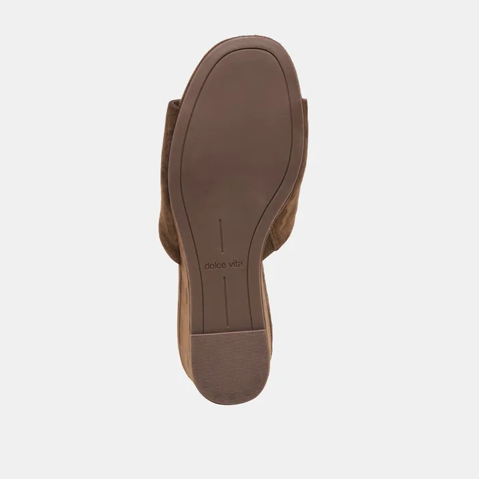 HOLTA WEDGES DK BROWN SUEDE