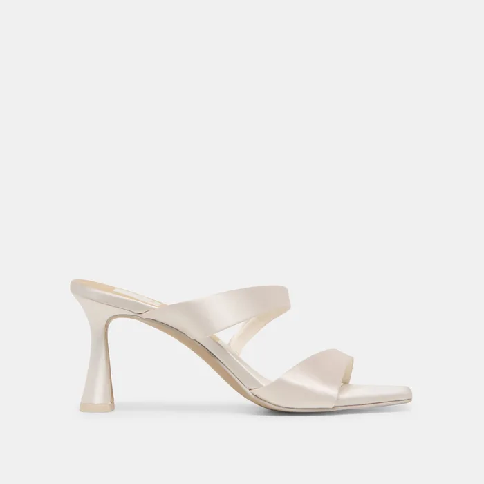 Icelyn Ivory Satin Heels — view 2