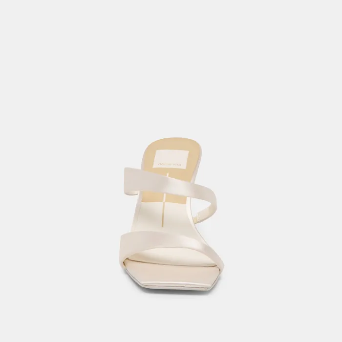 Icelyn Ivory Satin Heels — view 8