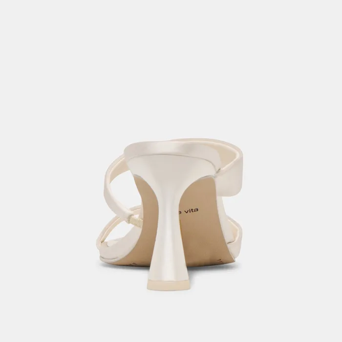 Icelyn Ivory Satin Heels — view 9