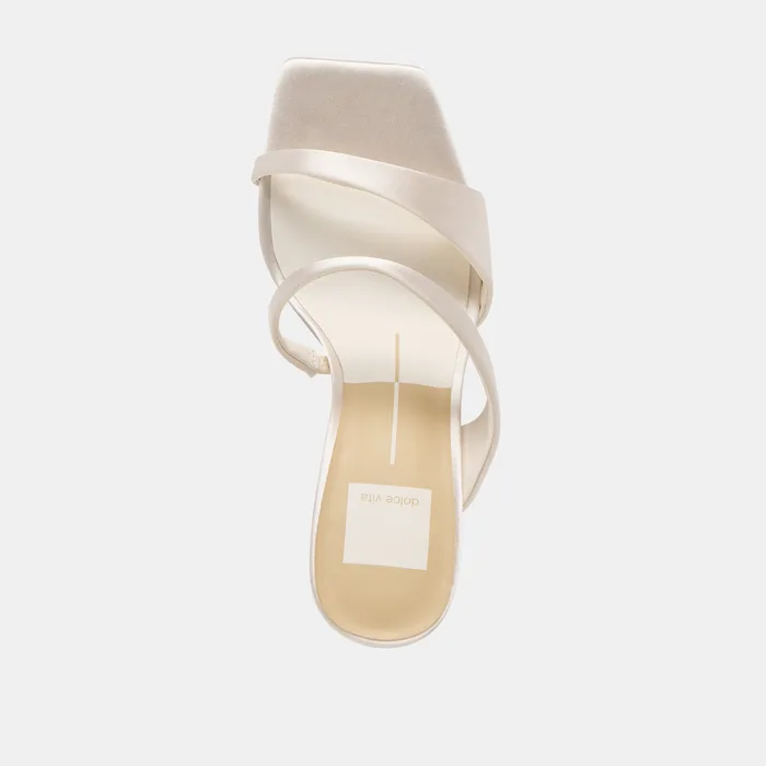 Icelyn Ivory Satin Heels — view 10