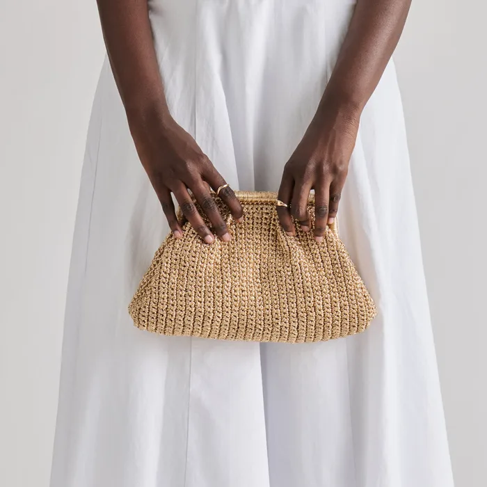 Ione Gold Crochet Clutch — view 3