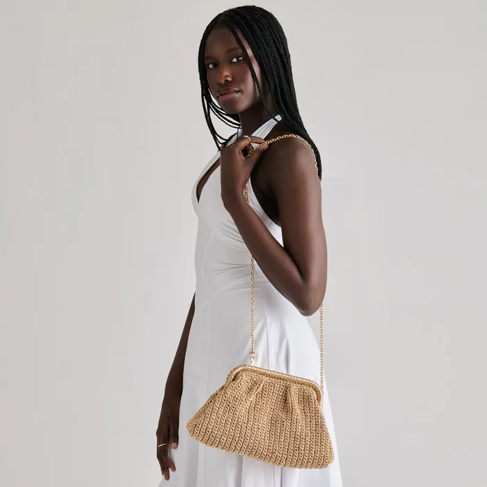 Ione Gold Crochet Clutch — view 5
