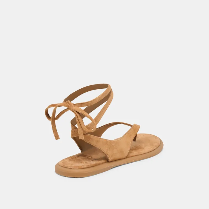 Jayden Teak Suede Sandals — view 4