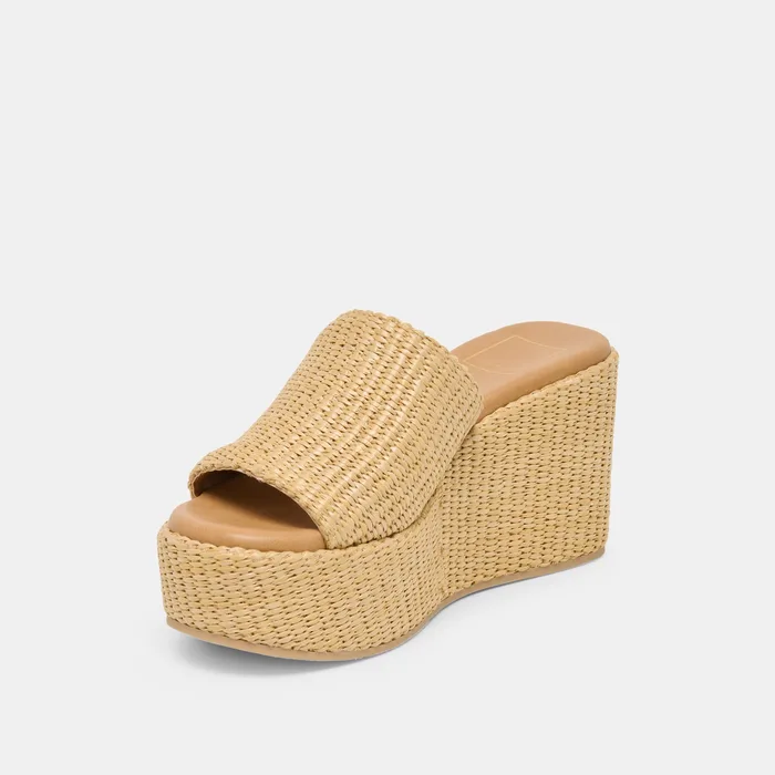 Joclyn Lt Natural Raffia Wedges — view 5