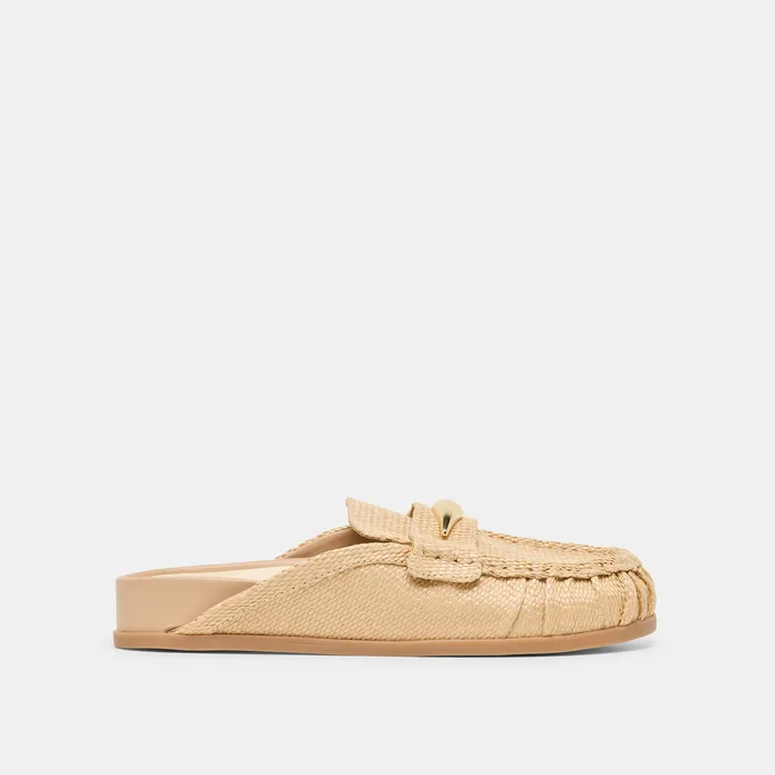 Jodero Lt Natural Raffia Flats — view 2