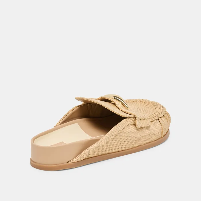 Jodero Lt Natural Raffia Flats — view 6