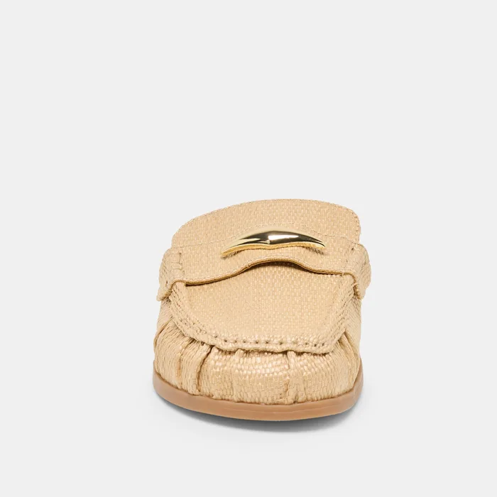 Jodero Lt Natural Raffia Flats — view 10
