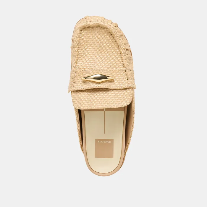 Jodero Lt Natural Raffia Flats — view 12