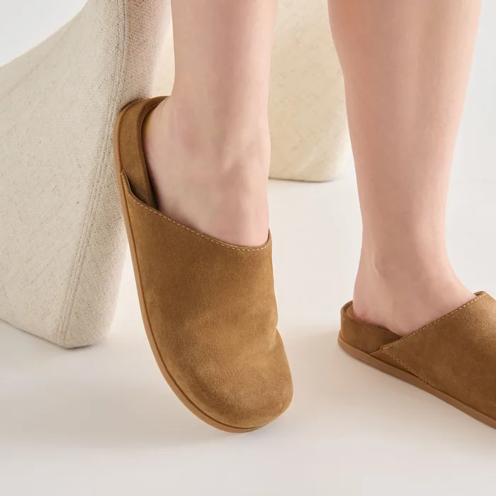 Joney Lt Brown Suede Flats — view 5
