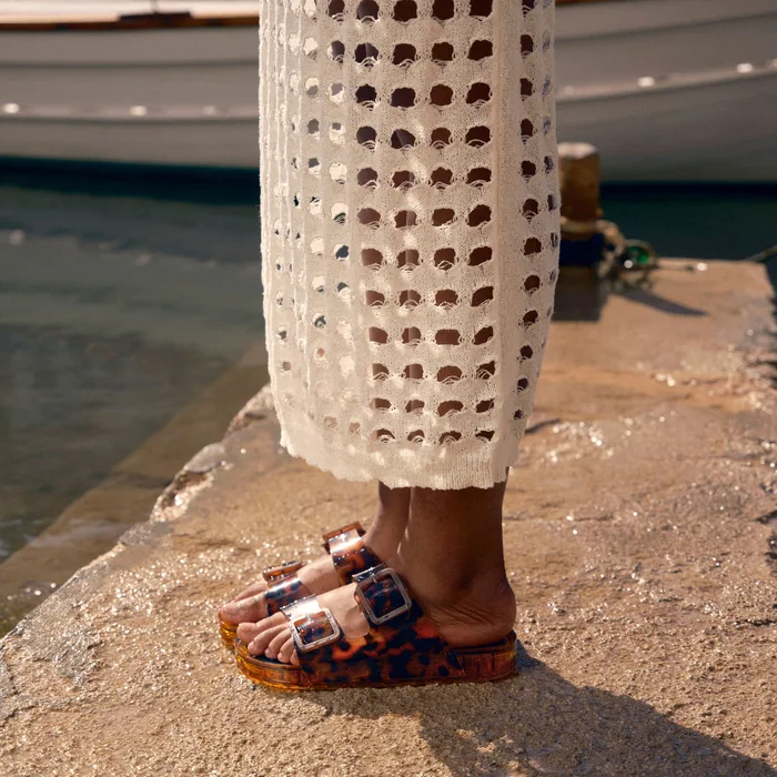 Julio Tortoise Vinyl Sandals — view 3
