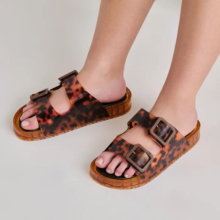 Julio Tortoise Vinyl Sandals — view 7