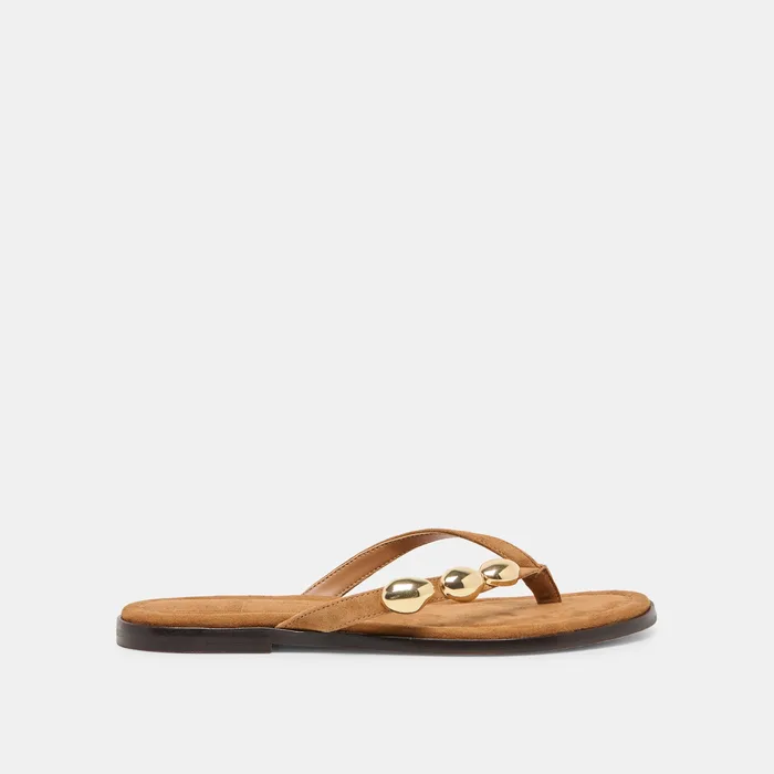 Juny Teak Suede Sandals — view 2
