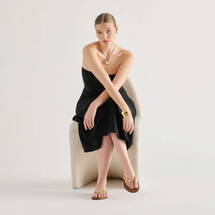 Juny Teak Suede Sandals — view 5
