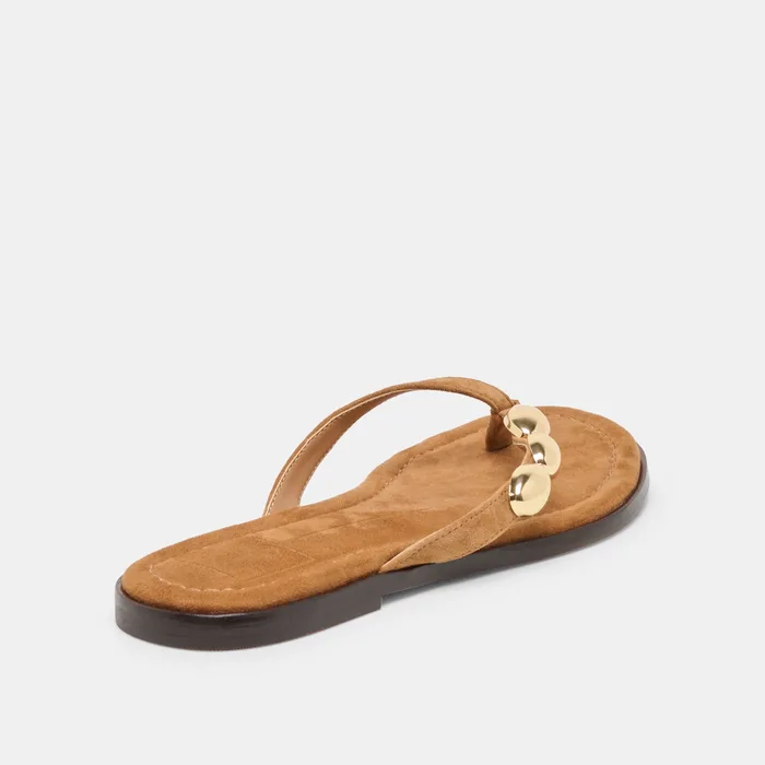 Juny Teak Suede Sandals — view 6