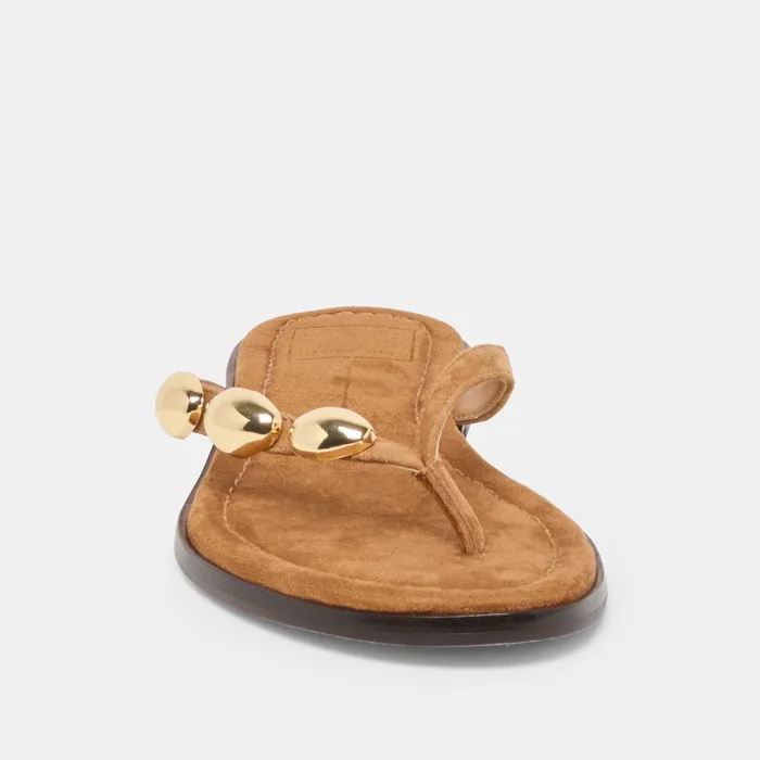 Juny Teak Suede Sandals — view 9