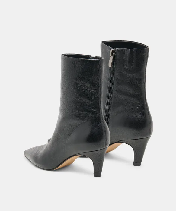 KARLIE BOOTIES BLACK LEATHER