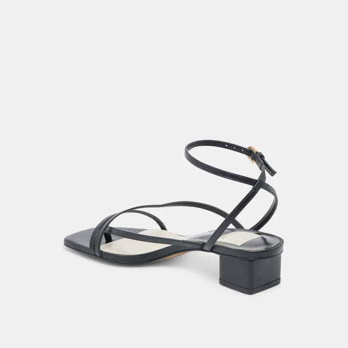 Karlos Wide Black Leather Sandals — view 6