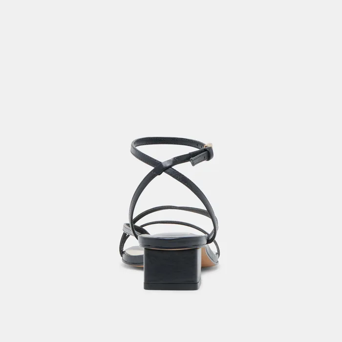 Karlos Wide Black Leather Sandals — view 8