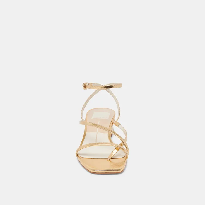 Karlos Wide Gold Metallic Stella Sandals — view 7