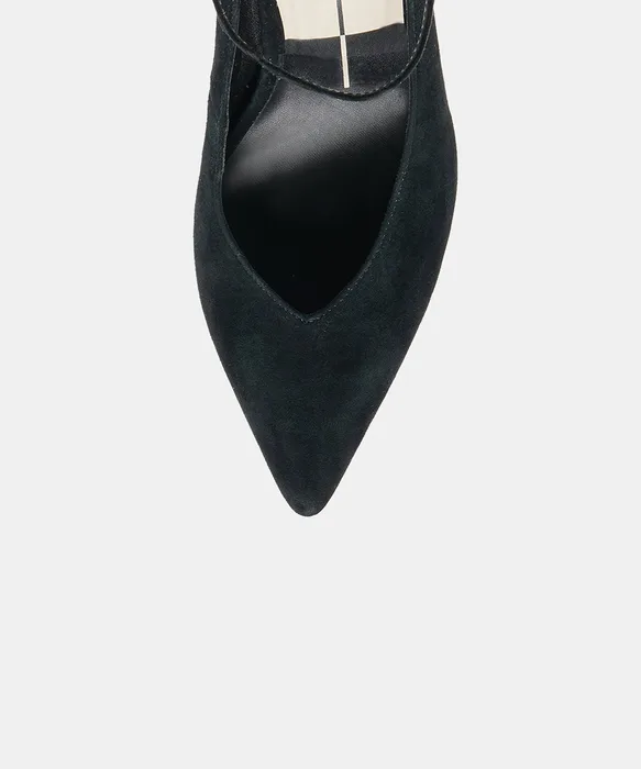 KARSIN Onyx Suede Closed-Toe Heels — view 4