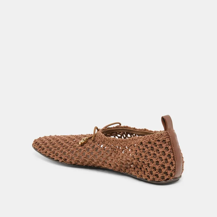 Kaylyn Dk Brown Crochet Flats — view 6