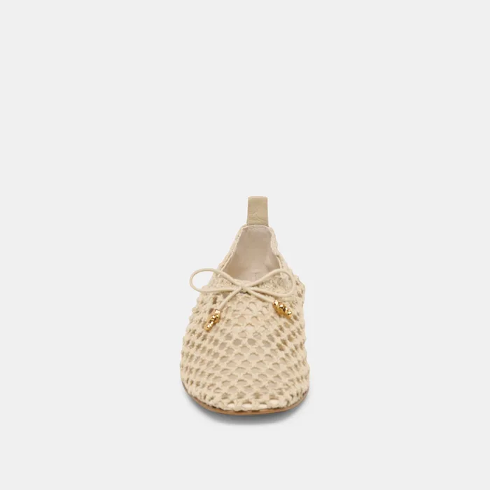 Kaylyn Oatmeal Crochet Flats — view 12