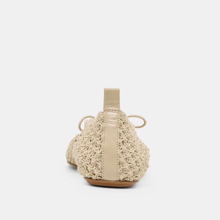 Kaylyn Oatmeal Crochet Flats — view 13