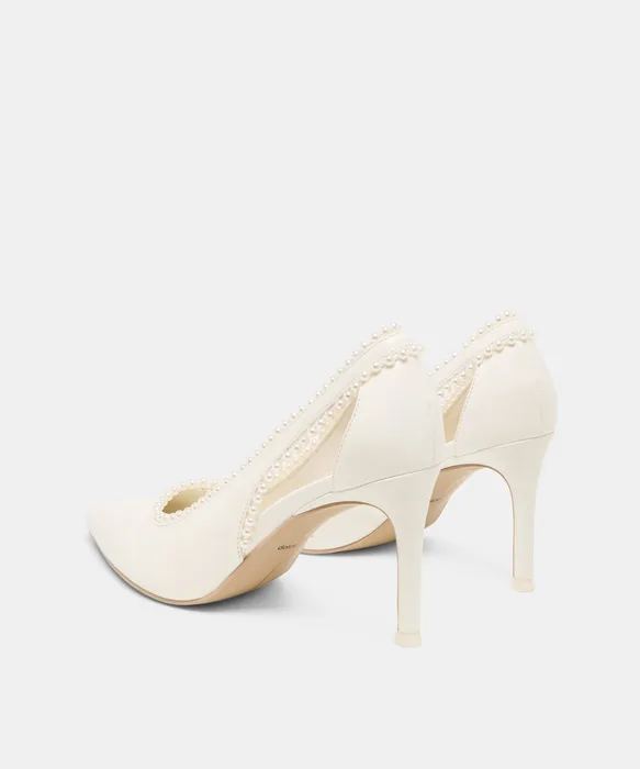 KELSON PEARL HEELS TRUE WHITE LEATHER