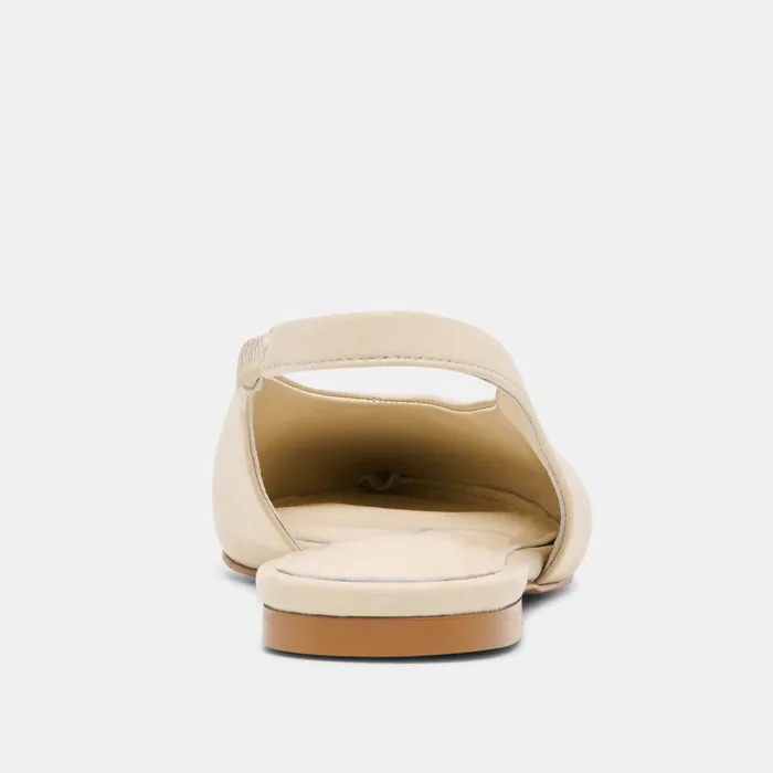 Kendle White Leather Flats — view 8