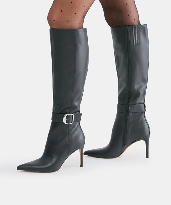 kinzy boots black leather — view 5