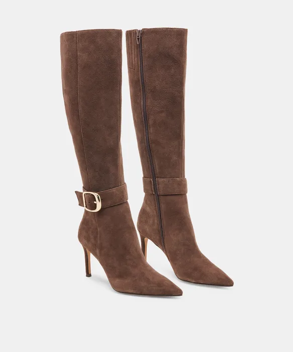 KINZY BOOTS DK BROWN SUEDE — view 3