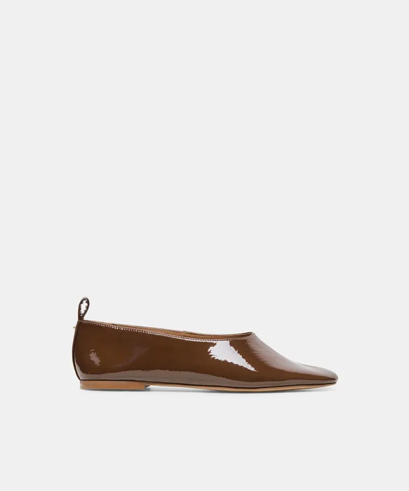KORY Walnut Crinkle Patent Ballet Flats — view 2