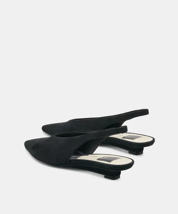 LEEROY FLATS ONYX SUEDE