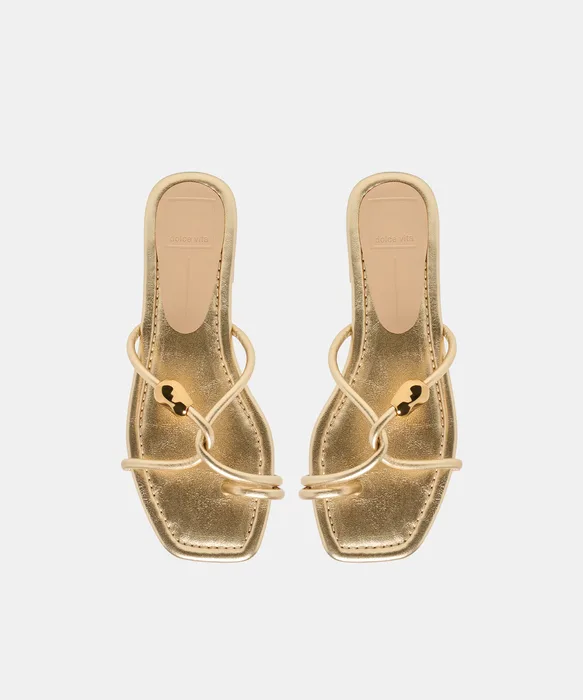 Louiz Gold Stella Sandals — view 4