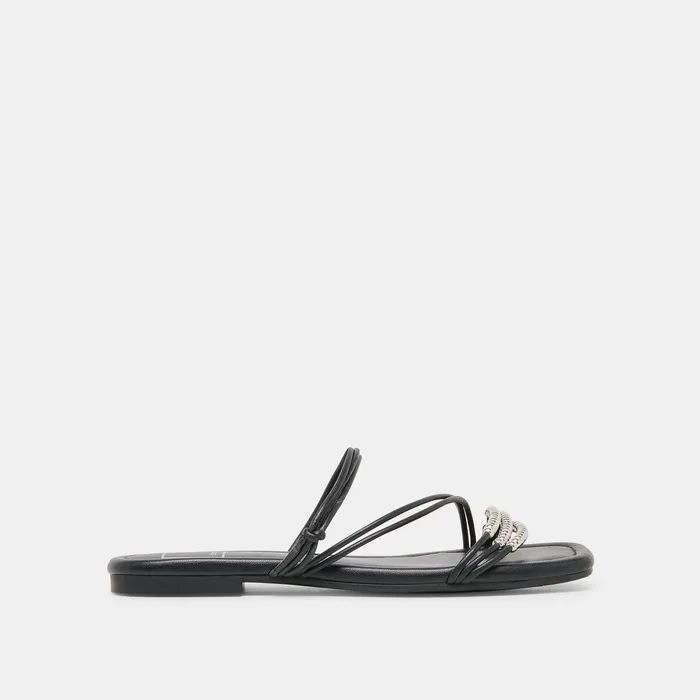 LYNDEE BEAD Black Stella Strappy Open-Toe Sandals — view 2