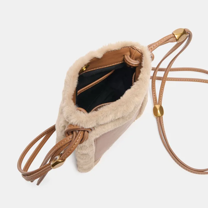 LYRIK CROSSBODY MID BROWN FAUX FUR