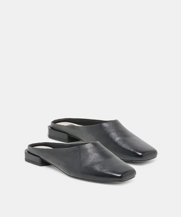 MACLYN Black Leather Slip-On Flats — view 3