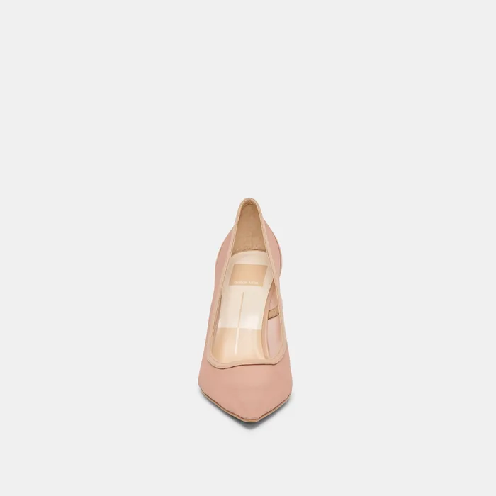 Malory Lt Tan Mesh Heels — view 7