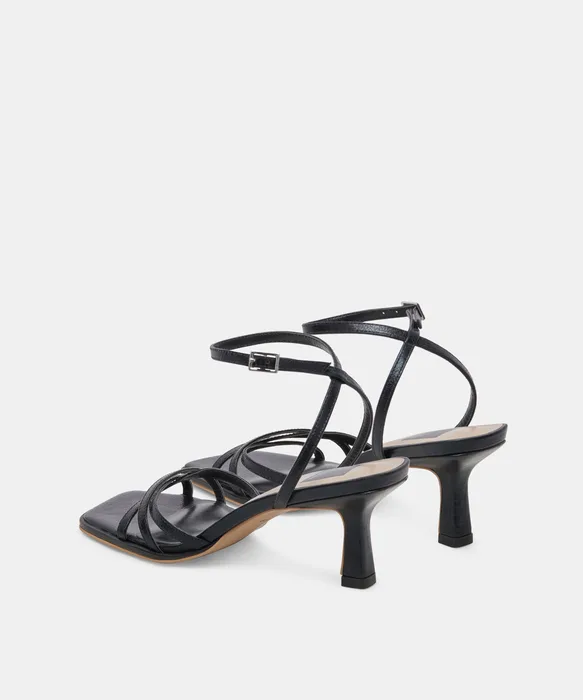 MANJI HEELS MIDNIGHT PATENT LEATHER
