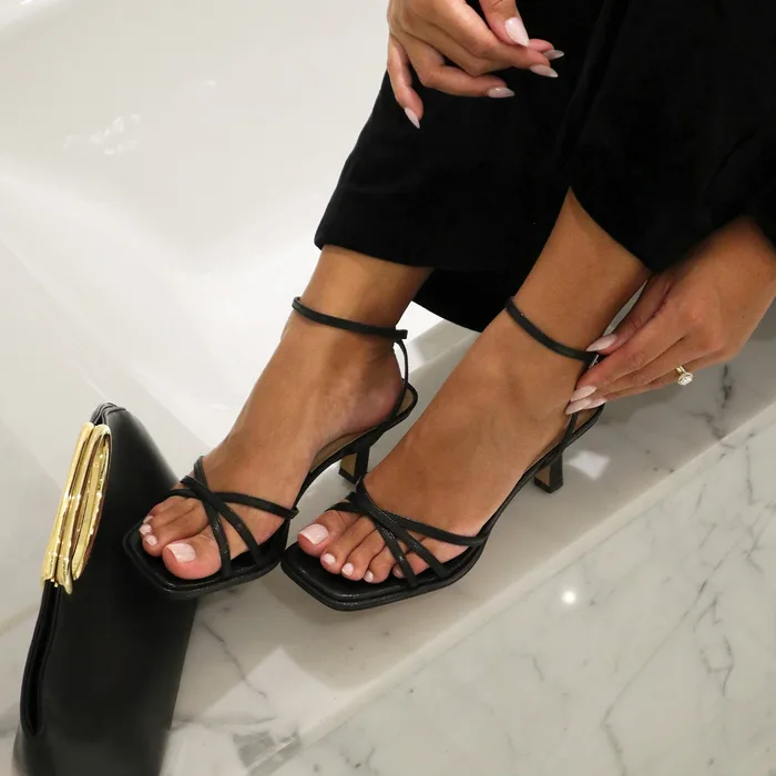 Manji Midnight Patent Leather Heels — view 5