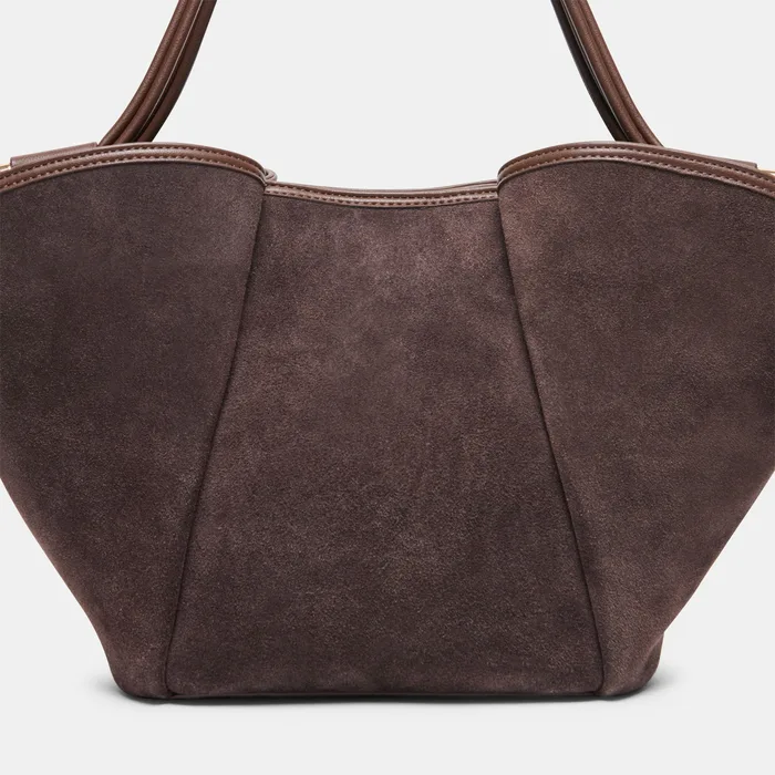 MARO Chocolate Suede Tote Bag — view 4