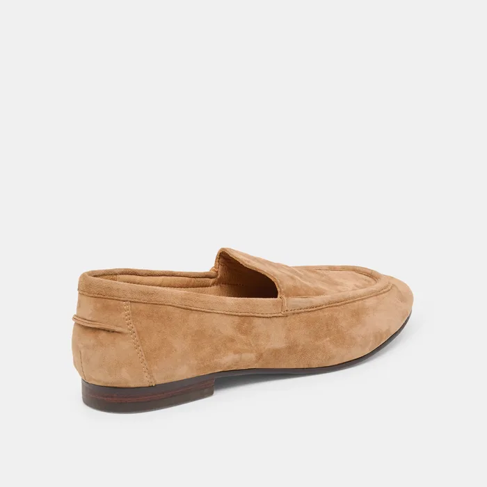 Mattie Camel Suede Loafers — view 4