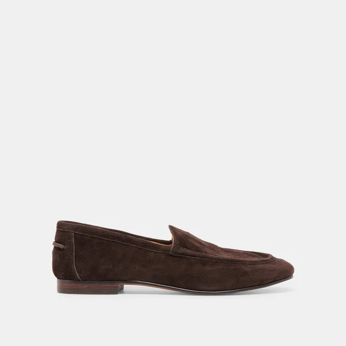 Mattie Dk Brown Suede Loafers — view 2