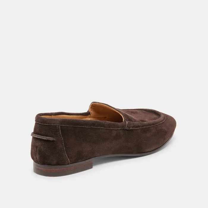 Mattie Dk Brown Suede Loafers — view 4
