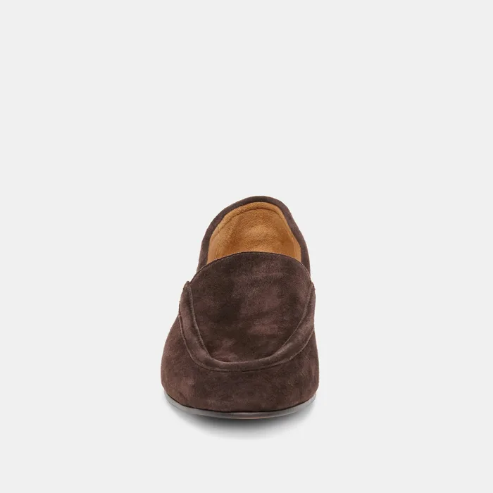 Mattie Dk Brown Suede Loafers — view 7