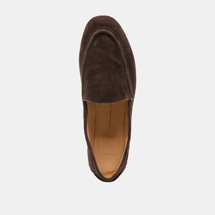 Mattie Dk Brown Suede Loafers — view 9