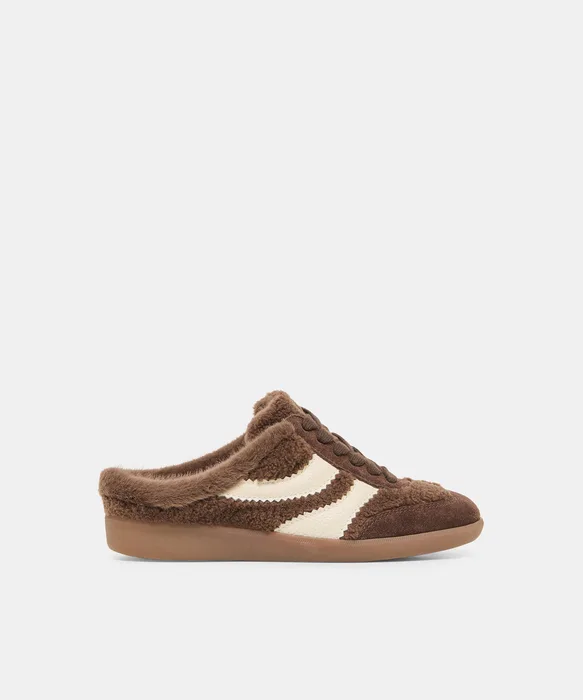 Merit Slide Plush Dk Brown Plush Sneakers — view 2