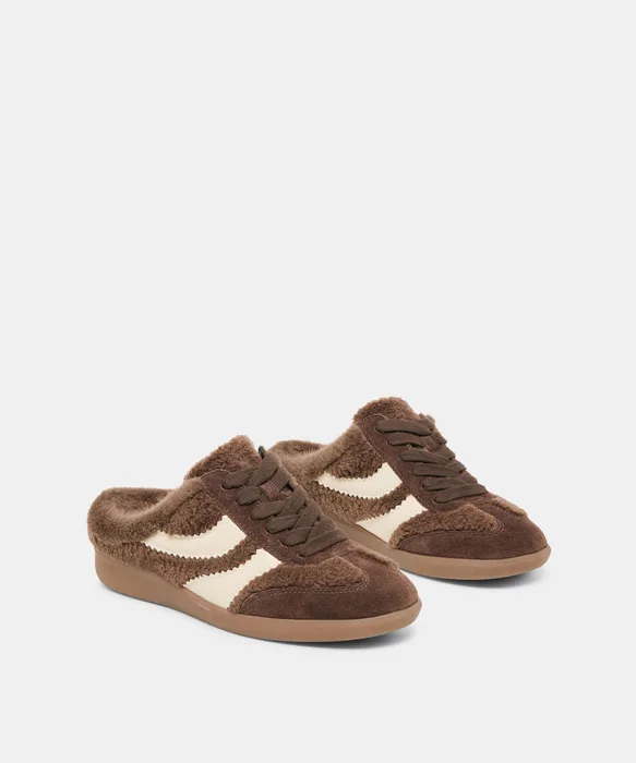 Merit Slide Plush Dk Brown Plush Sneakers — view 3