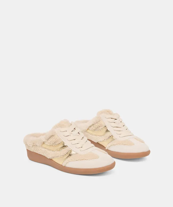 Merit Slide Plush Natural Multi Plush Sneakers — view 3